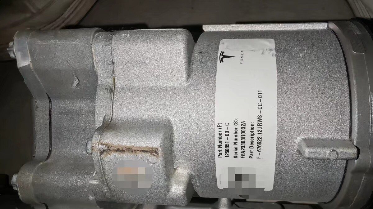 Tesla Cybertruck Rear-Wheel Steering Unit Assembly, with Motor, Genuine OEM Used Part, All Connectors Included