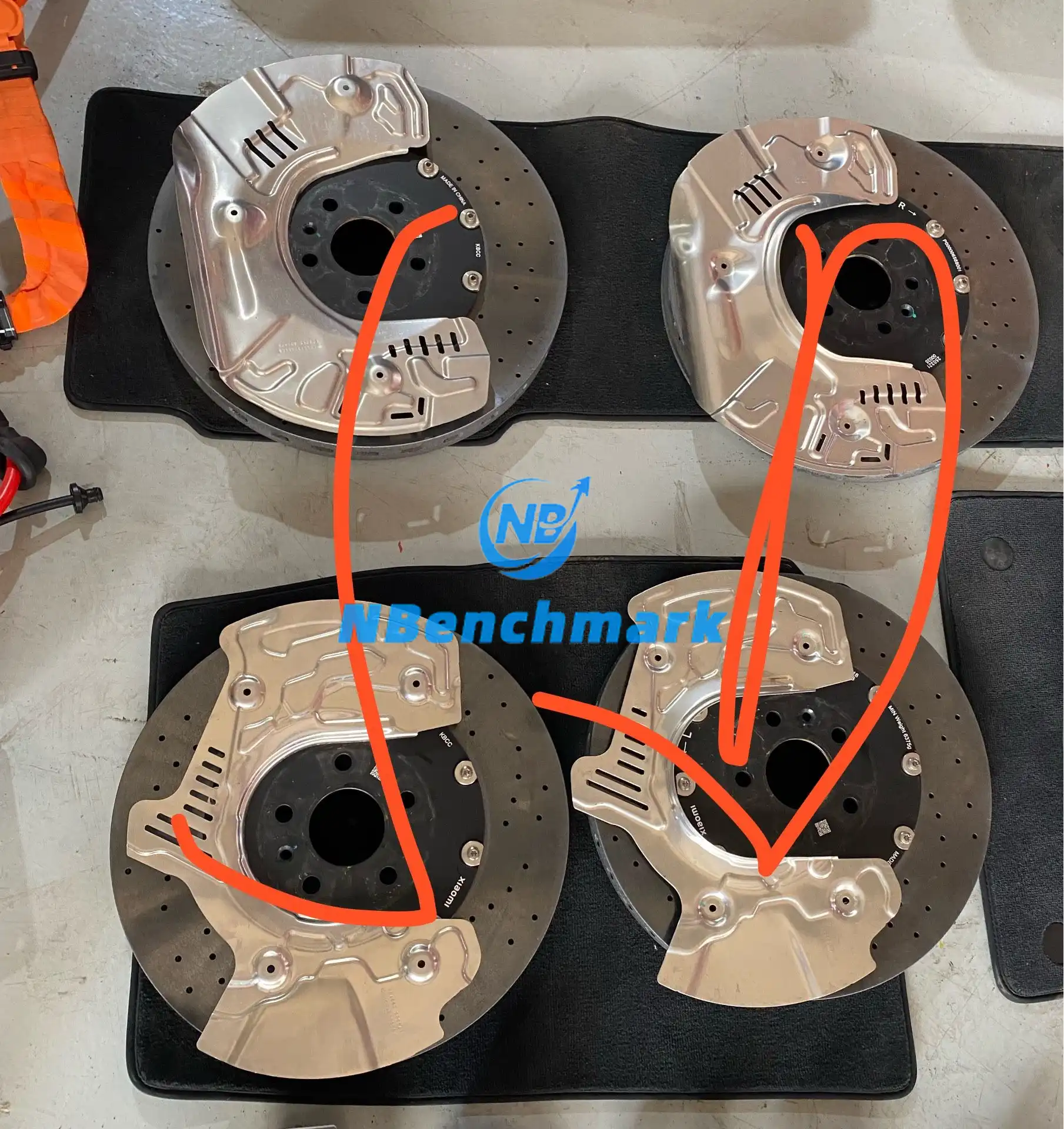 Used Xiaomi SU7 Ultra brake calipers and carbon ceramic brake discs - 图片 3